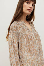 Load image into Gallery viewer, SMOCKED SHOULDER DITSY CHIFFON BLOUSE
