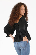 Load image into Gallery viewer, Satin Black Blouse
