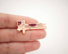 Load image into Gallery viewer, Laying Cat Enamel Pin
