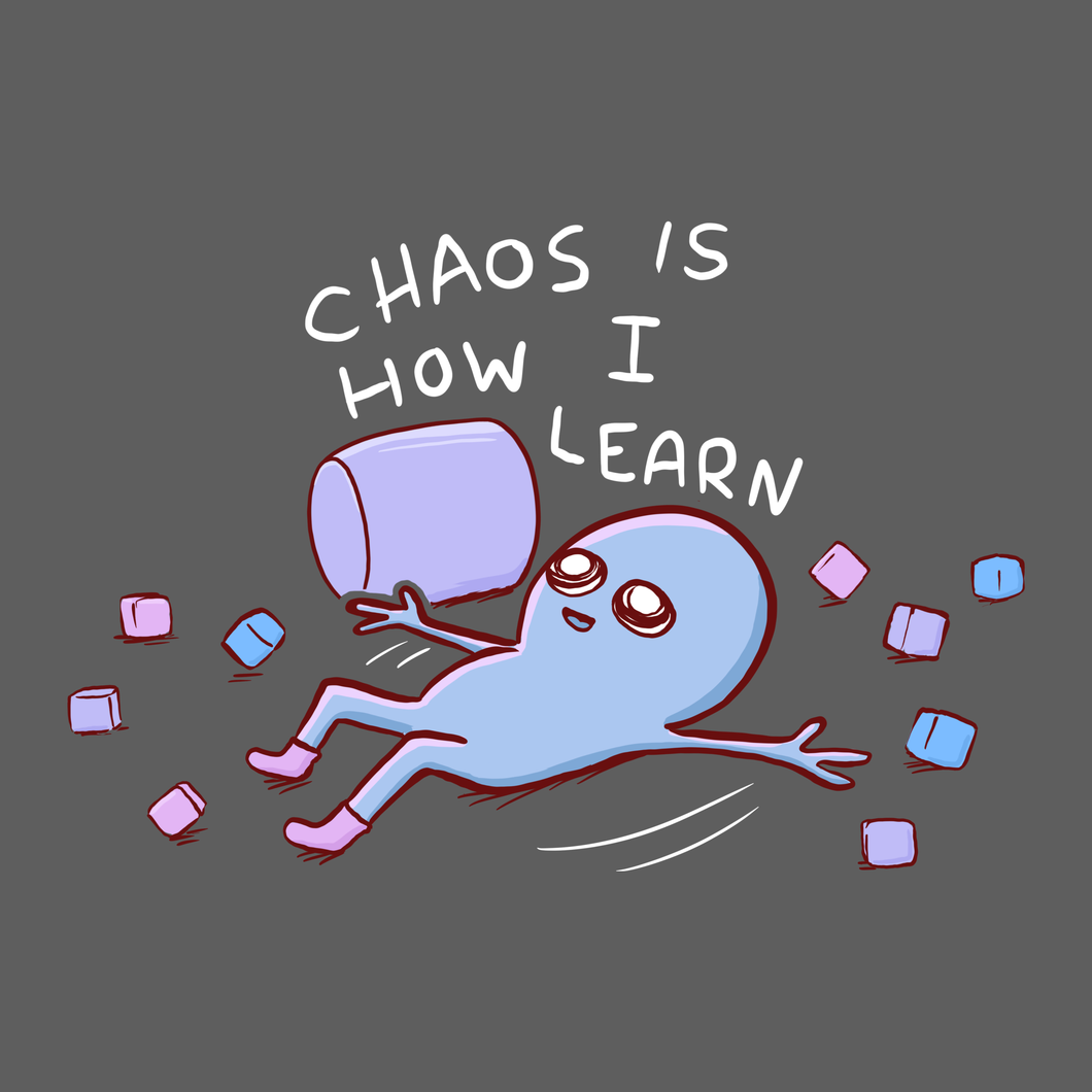 Chaos is How I Learn large layflat notebook