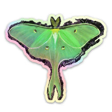 Load image into Gallery viewer, Holographic Luna Moth Sticker

