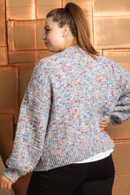 Load image into Gallery viewer, Multi-color pom pom cardigan - Plus size

