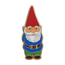 Load image into Gallery viewer, Friendly Cottage Gnome Enamel Pin - Cottagecore Pin for Bags
