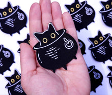 Load image into Gallery viewer, Cauldron Cat - Embroidered Patch
