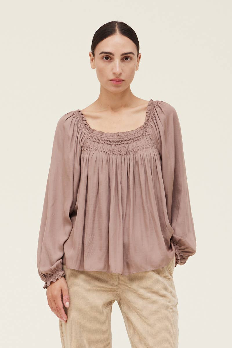 DUSTY ORCHID SATIN TOP