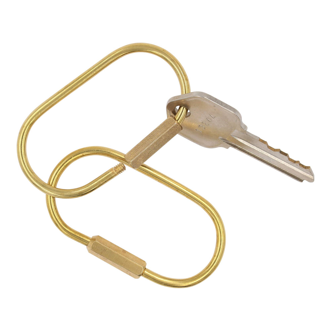 Brass Keyring - Oval O Ring -Key Fob/Keychain With Screw Closure