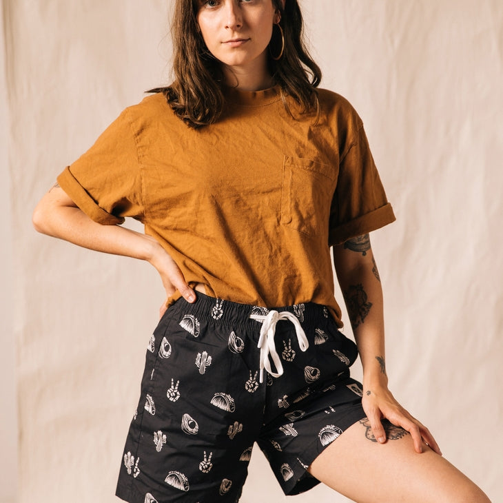 No Problemo Tacos &amp; Cactus Walk Shorts