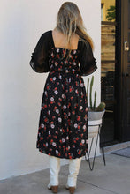 Load image into Gallery viewer, Floral and Polka dot Midi Dress

