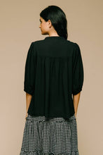 Load image into Gallery viewer, Black Ruffle Blouse
