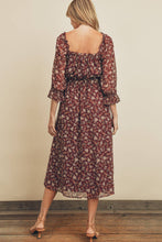 Load image into Gallery viewer, Floral Square Neck Midi Dress
